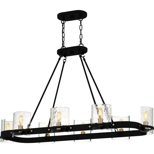 Gloucester 8-Light Linear Pendant in Matte Black