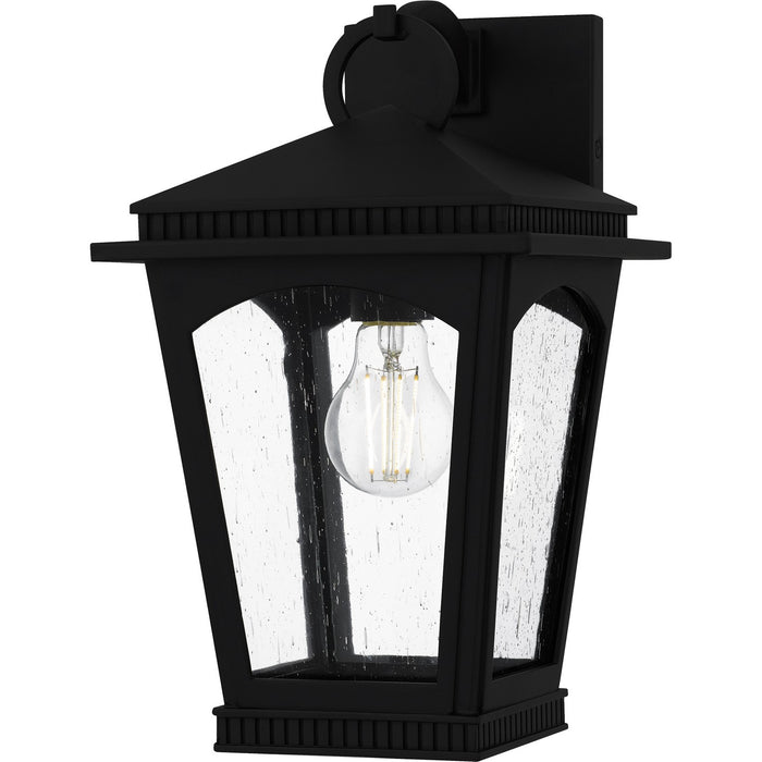 Huck One Light Outdoor Wall Lantern in Earth Black