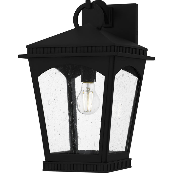 Huck One Light Outdoor Wall Lantern in Earth Black