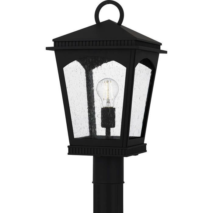 Huck One Light Outdoor Post Lantern in Earth Black