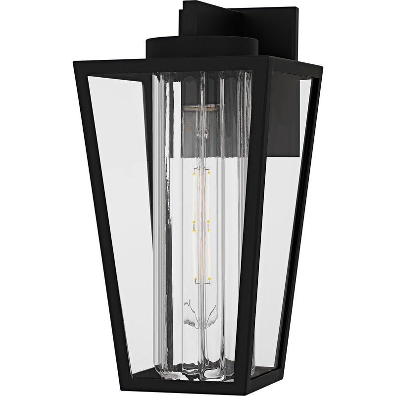 Jett Medium Outdoor Wall Lantern in Matte Black