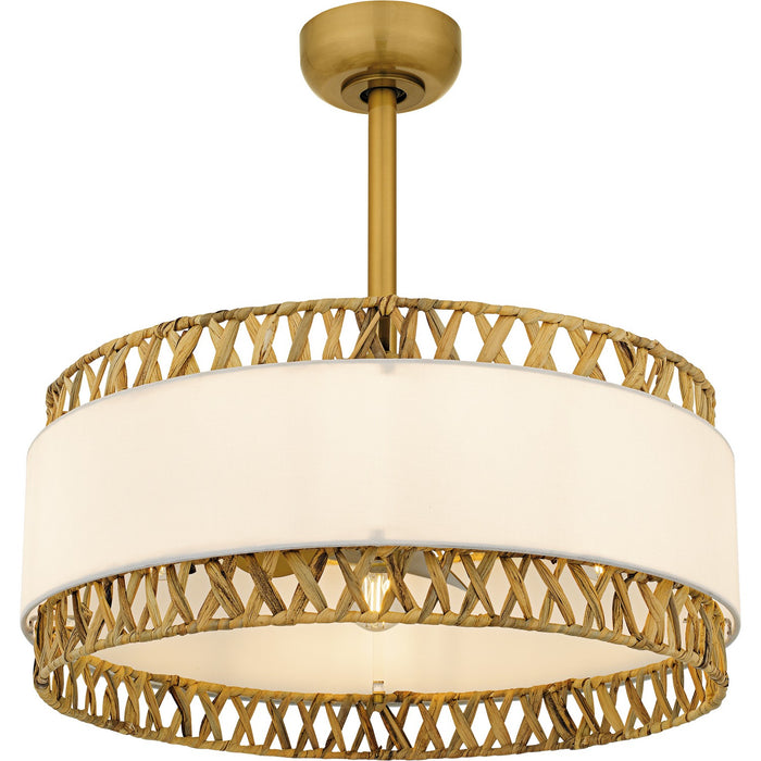 Kate Four Light Fan Light in Brushed Gold