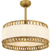 Kate Four Light Fan Light in Brushed Gold