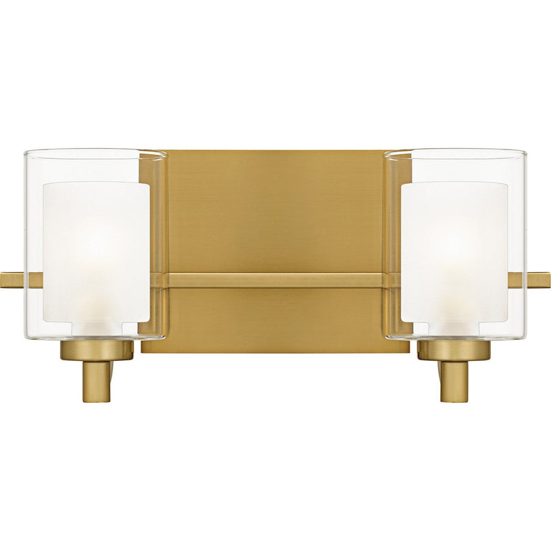 Kolt 13" 2-Light Bath Vanity Light in Brushed Gold