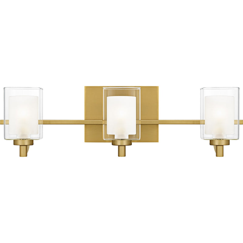 Kolt Three Light Bath in Brushed Gold