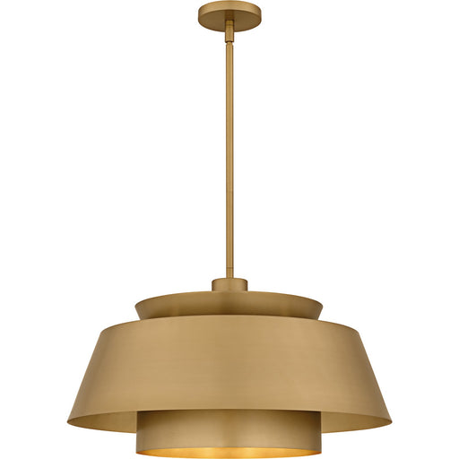 Lumi Three Light Pendant in Brushed Weathered Brass