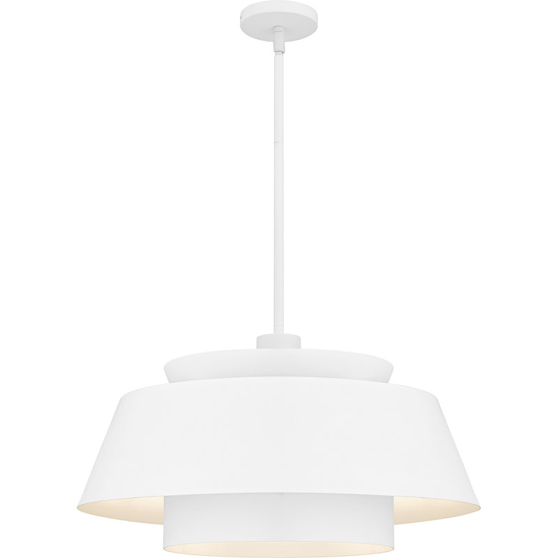 Lumi Three Light Pendant in Matte White
