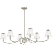McKinney 6-Light Linear Chandelier in Brushed Nickel