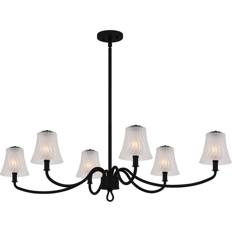 McKinney 6-Light Linear Chandelier in Matte Black