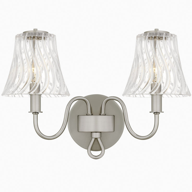 McKinney 2-Light Bath Vanity Light in Brushed Nickel