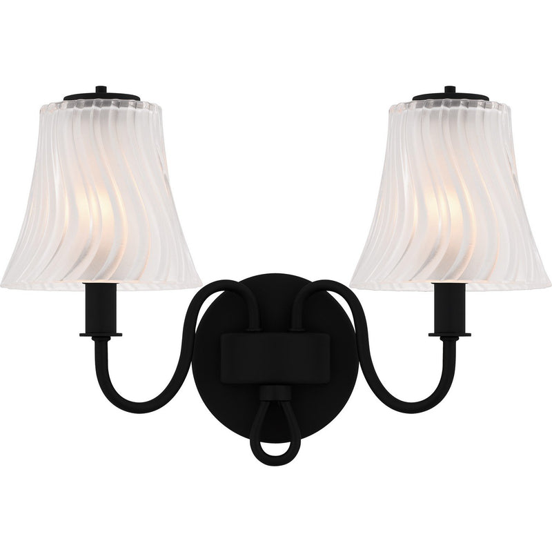 McKinney 2-Light Bath Vanity Light in Matte Black