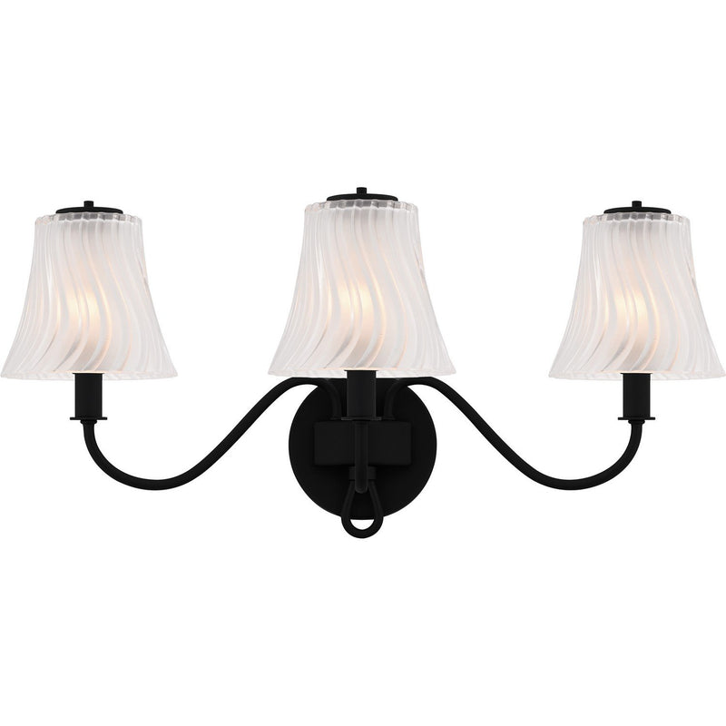 McKinney 3-Light Bath Vanity Light in Matte Black