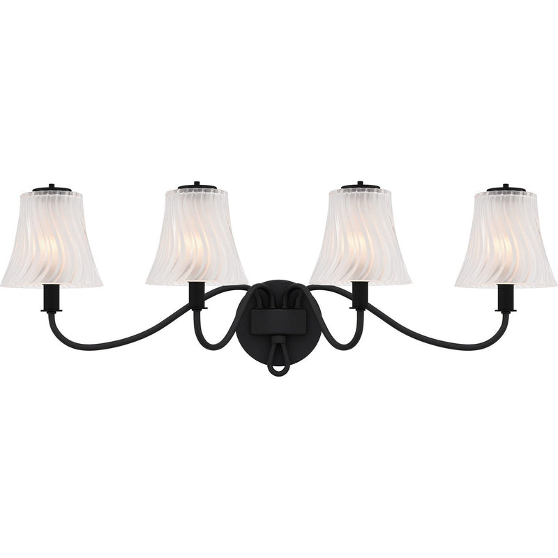McKinney 4-Light Bath Vanity Light in Matte Black