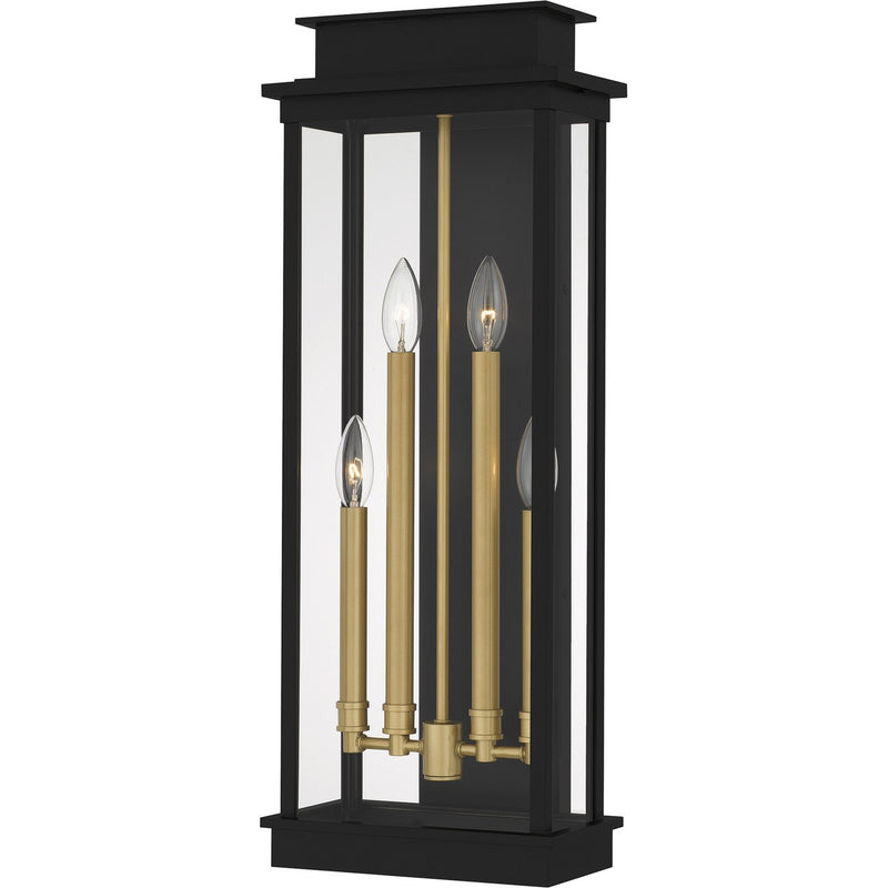 Noelle 4-Light Outdoor Wall Lantern in Matte Black