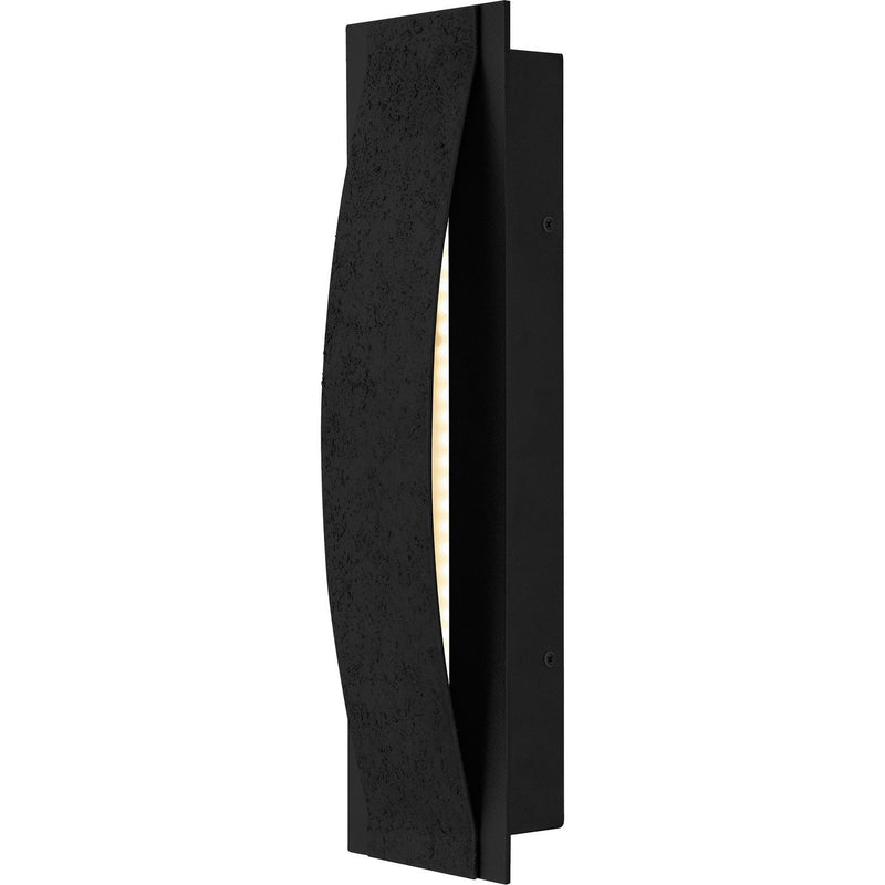 Onyx Medium LED Outdoor Wall Sconce in Earth Black