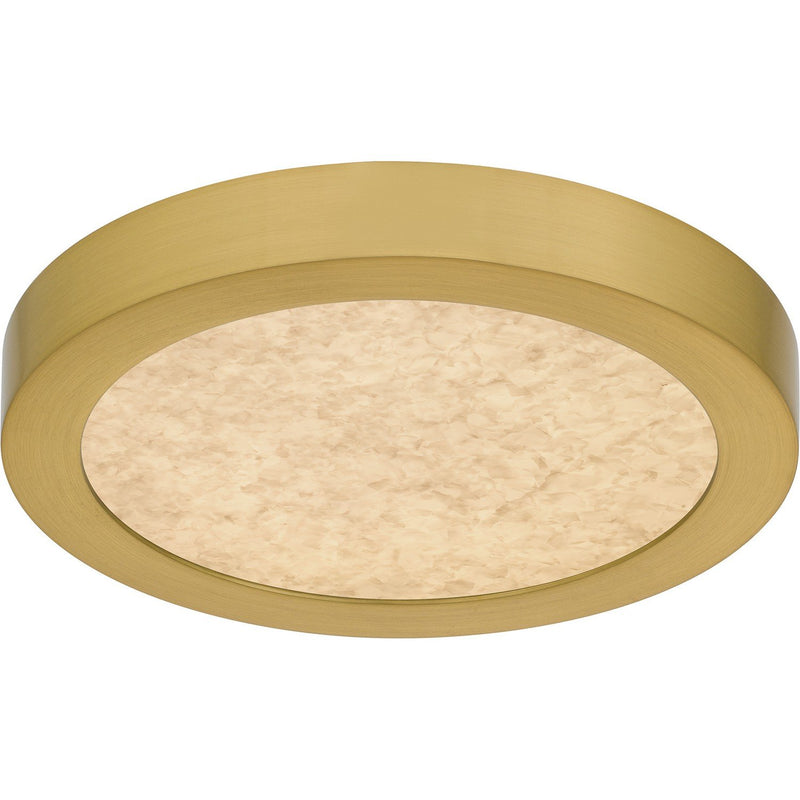 Outskirts 7.5" Alabaster LED Flush Mount in Brushed Gold