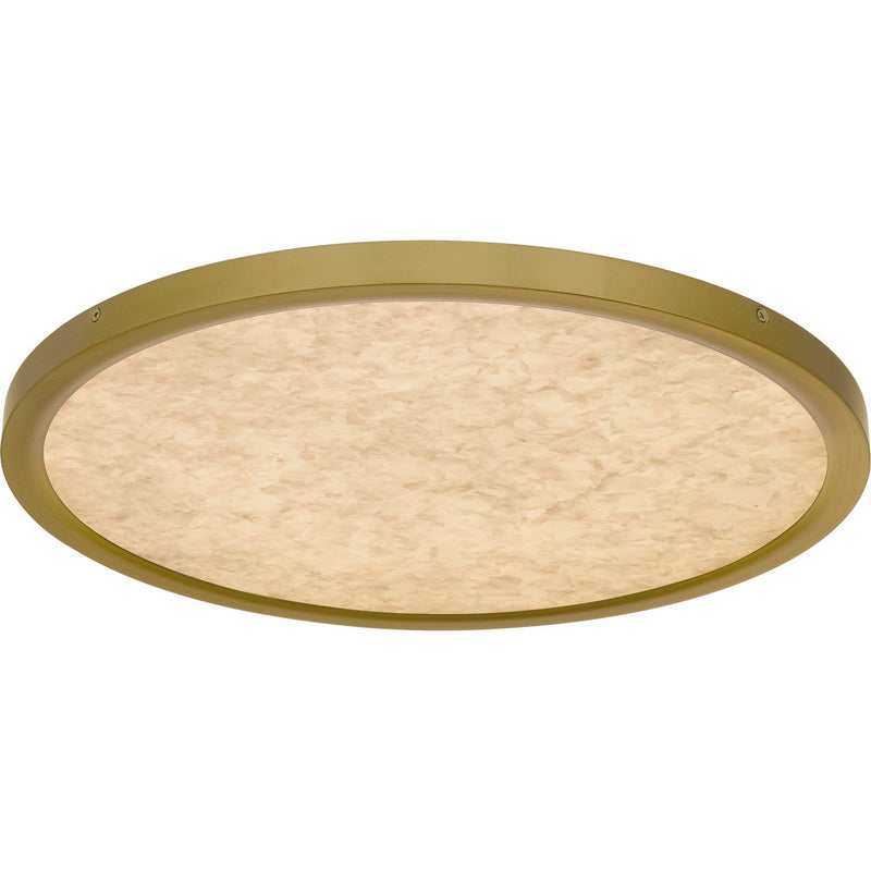 Outskirts 20" Alabaster LED Flush Mount in Brushed Gold