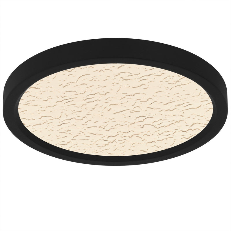 Outskirts 11" Clear Textured LED Flush Mount in Earth Black