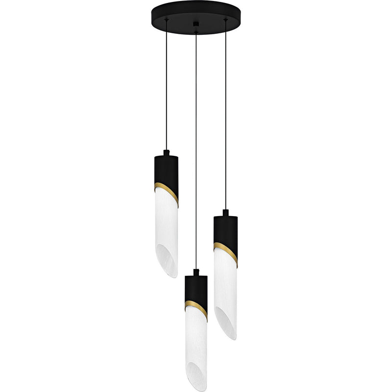 Alys 3-Light Pendant in Matte Black