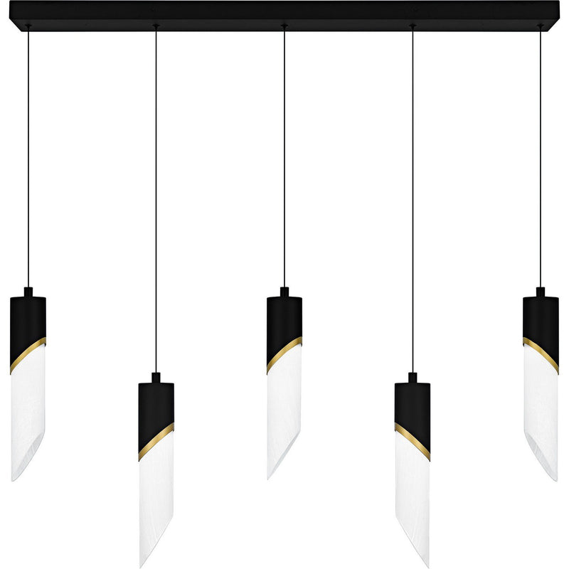 Alys 2-Light Linear Pendant in Matte Black