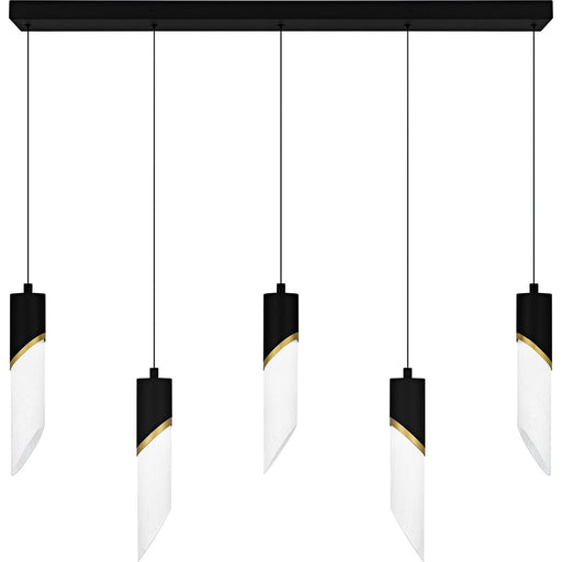 Alys 2-Light Linear Pendant in Matte Black