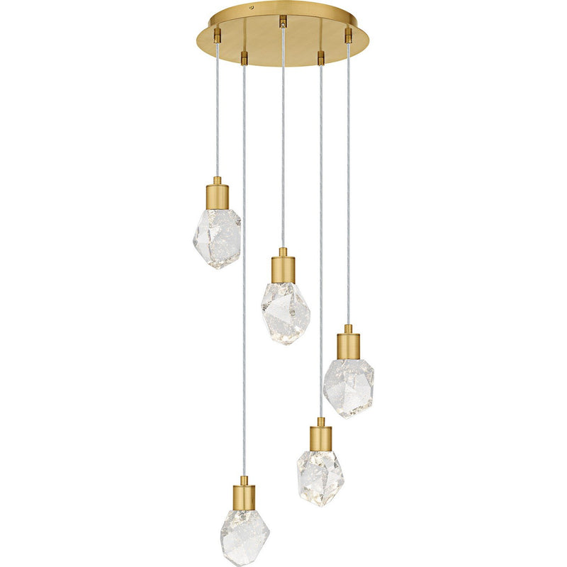 Skye LED Pendant in Brushed Gold