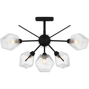 Salvador 6-Light Semi-Flush Mount in Earth Black