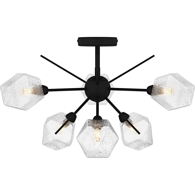 Salvador 6-Light Semi-Flush Mount in Earth Black