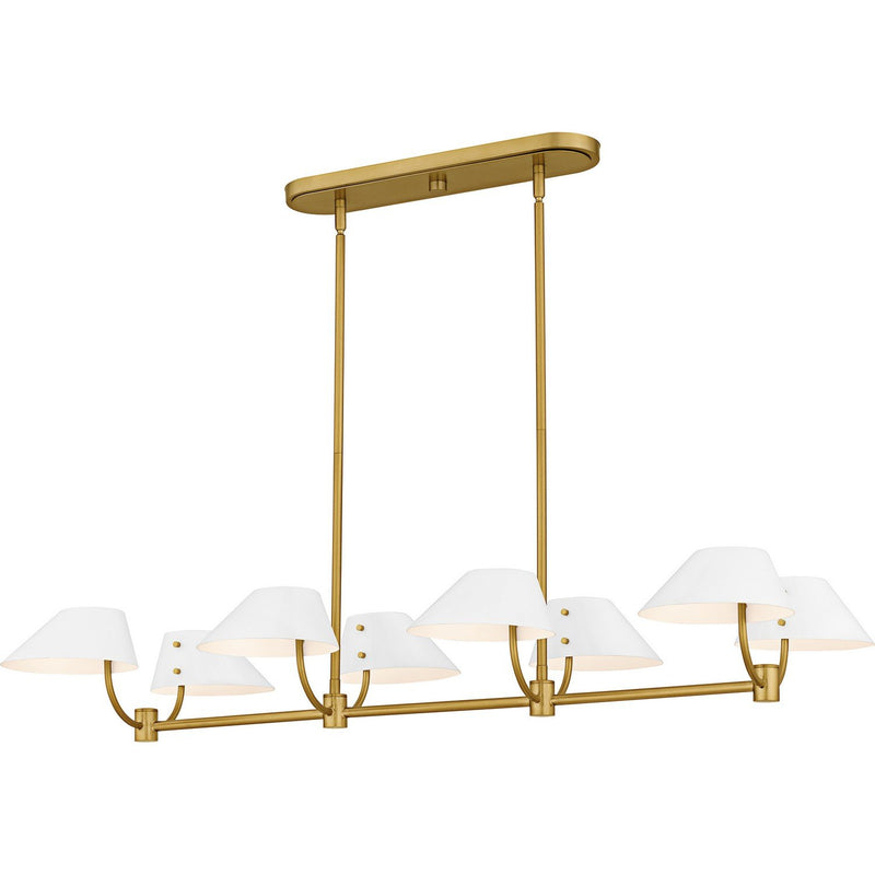Penley 8-Light Linear Chandelier in Brushed Gold