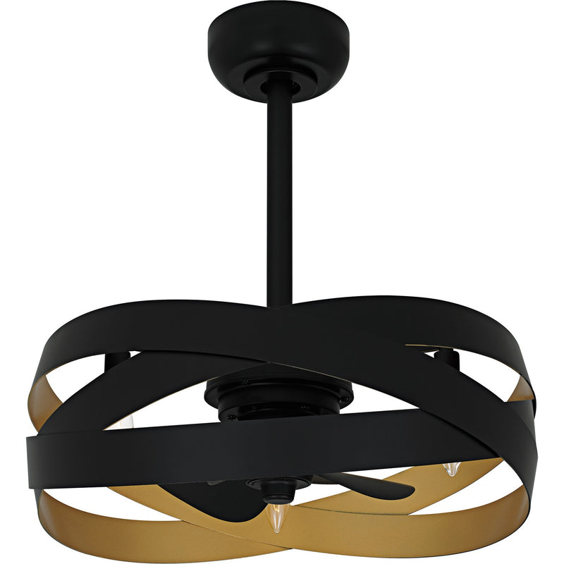 Zito Three Light Fan Light in Matte Black