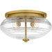 Gatonby Four Light Flush Mount in Brushed Gold