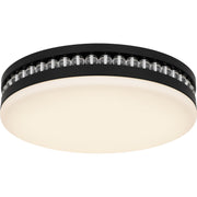 Opal Glass LED Flush Mount in Matte Black