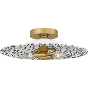 Indigo 2-Light Flush Mount in Blue Dot