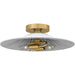 Indigo Two Light Flush Mount in Light Gold