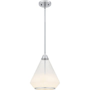 Ombre Glass Cone Pendant in Polished Chrome