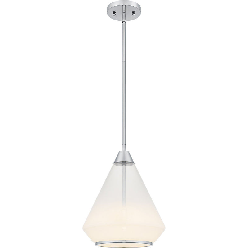 Ombre Glass Cone Pendant in Polished Chrome