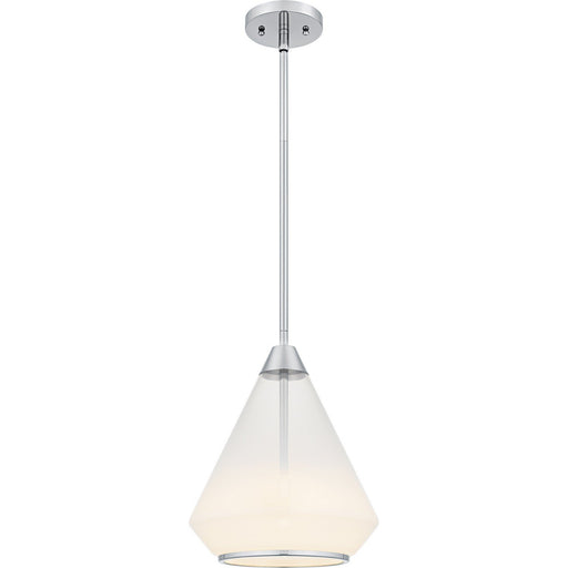 Ombre Glass Cone Pendant in Polished Chrome