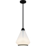 Ombre Glass Cone Pendant in Matte Black
