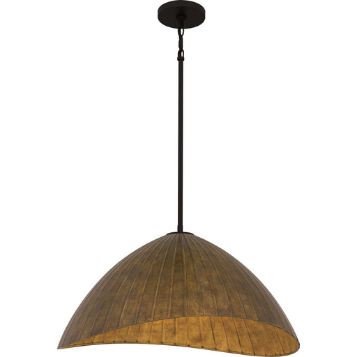24" Industrial Dome 4-Light Pendant in Matte Black