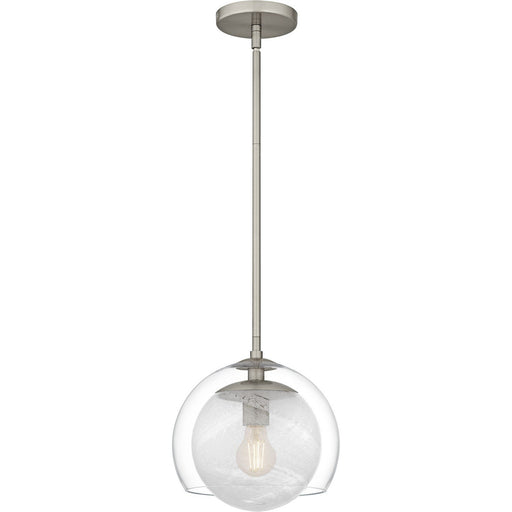 Piccolo Cloud Glass Globe Mini Pendant in Brushed Nickel