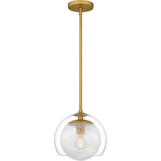Piccolo Cloud Glass Globe Mini Pendant in Brushed Gold