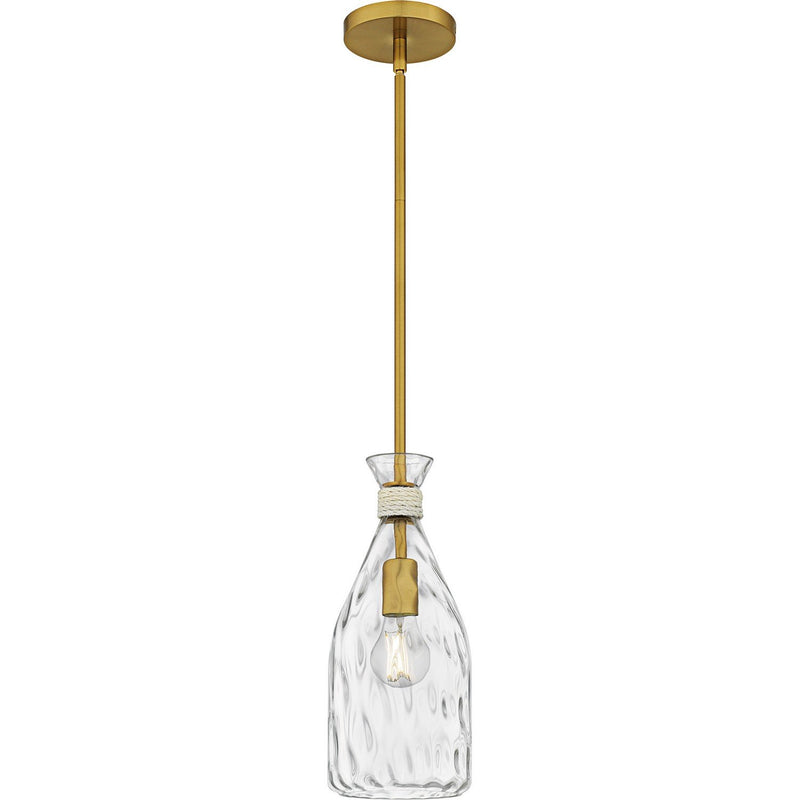 Piccolo Water Glass Mini Pendant in Brushed Gold