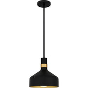 Piccolo Metal Dome Mini Pendant in Matte Black