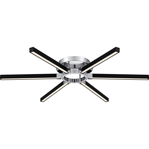 36" Starburst LED Semi-Flush Mount in Polished Chrome