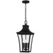 Quentin Four Light Outdoor Hanging Lantern in Earth Black