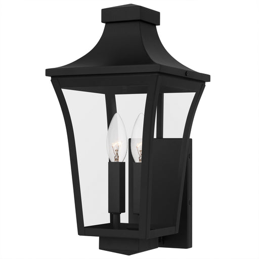 Quentin Two Light Outdoor Wall Lantern in Earth Black