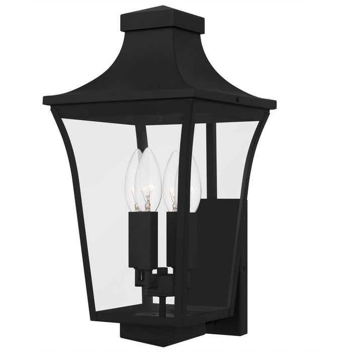 Quentin Four Light Outdoor Wall Lantern in Earth Black