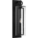 Redan One Light Outdoor Wall Lantern in Stone Black