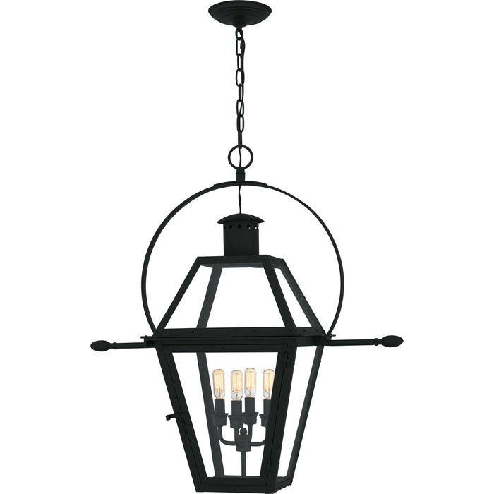 Rue De Royal Four Light Outdoor Hanging Lantern in Earth Black