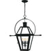 Rue De Royal Four Light Outdoor Hanging Lantern in Earth Black